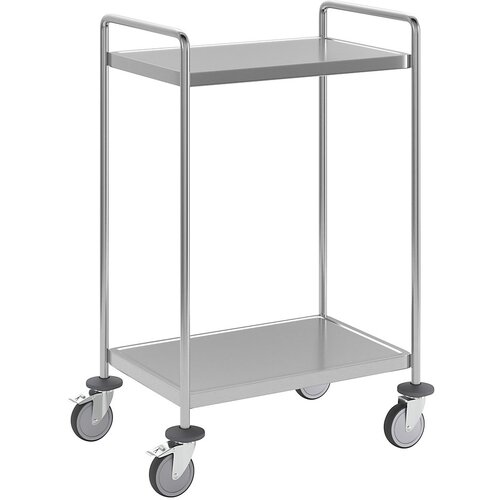 Kongamek Zvarjen nivojski voziček iz nerjavnega jekla, DxŠxV 650 x 440 x 1010 mm, 2 nivoja Cene