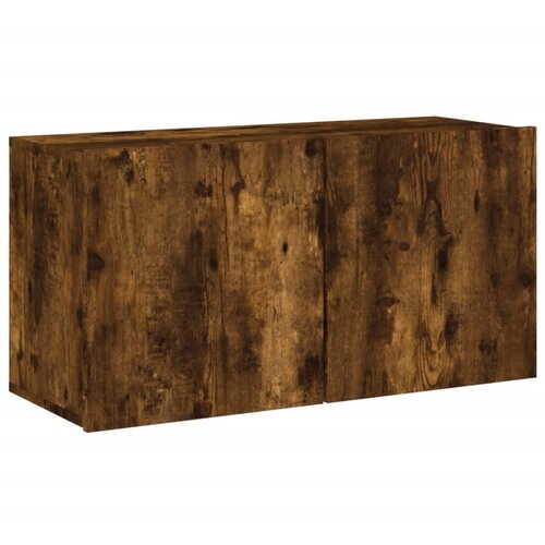 Maison Chic Stenska TV omarica - TV stojalo - Televizijska omarica dimljen hrast 80x30x41 cm, (21699497) Slike