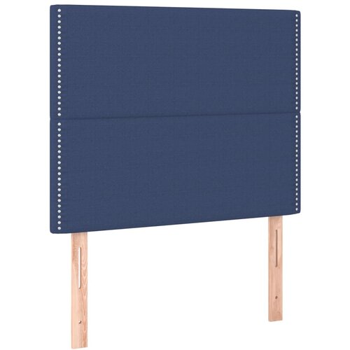  box spring s madracem LED plavi 90x190 cm od tkanine Slike