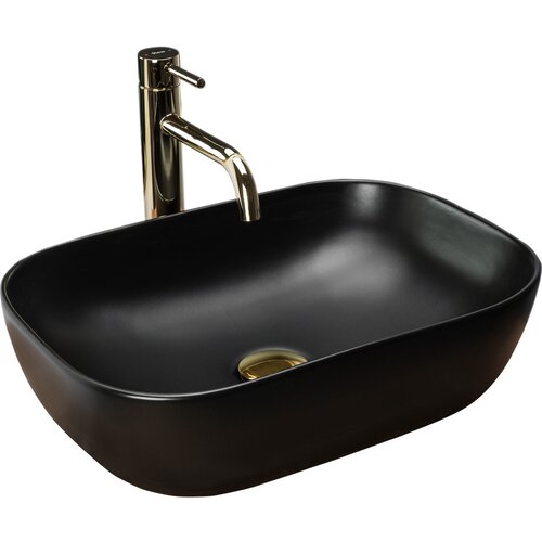 REA Bath Belinda Black Mat umivalnik za pult Slike