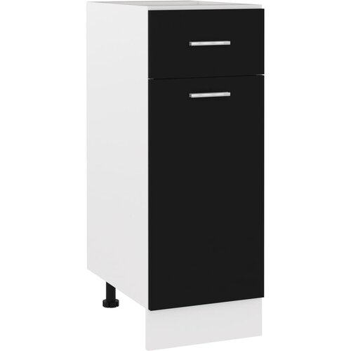The Living Store Spodnja omarica s predalom črna 30x46x81,5 cm iverna plo&amp;scaron;ča - Omarica S Predali, (21432017) Slike