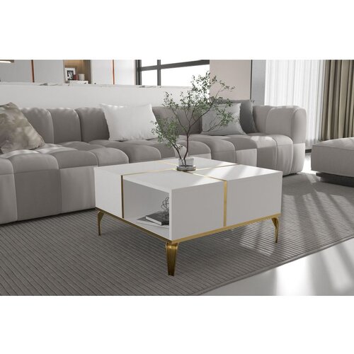 Hanah home nirvana - white, gold whitegold coffee table Cene