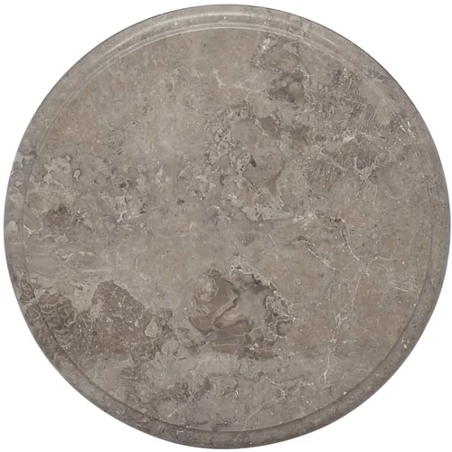 vidaXL Mizna plošča siva Ø 40x2,5 cm marmor