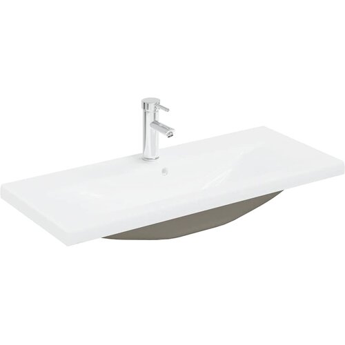  Ormarić za sudoper ugradbenim umivaonikom i slavinom Staro drvo Smeđa 90 x 38.5 x 45 cm Slike