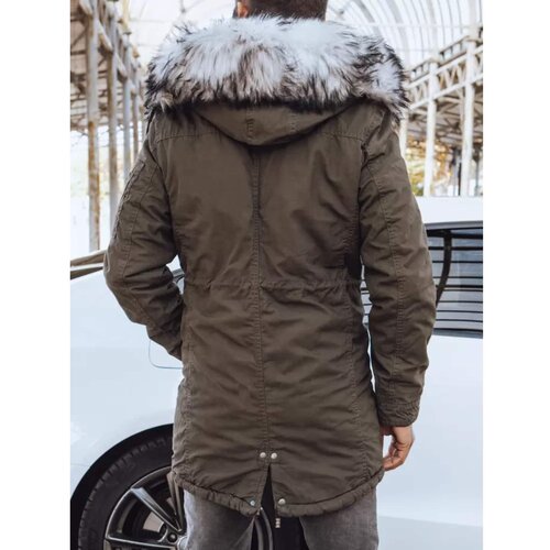 DStreet Men's winter parka jacket green TX4285 Slike