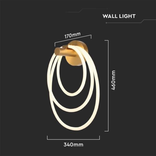  LED zidna lampa LED/37W/230V 3000K zlatna Slike