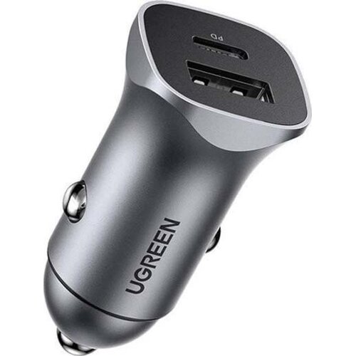 Ugreen 40858 polnilec za mobilni telefon Univerzalno Aluminij Vžigalnik za cigare Hiter polnjenje Avtomatski Slike