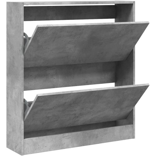 Maison Chic Omarica za obutev - Kopa za čevlje betonsko siva 80x21x87,5 cm inženirski les, (21777464) Slike