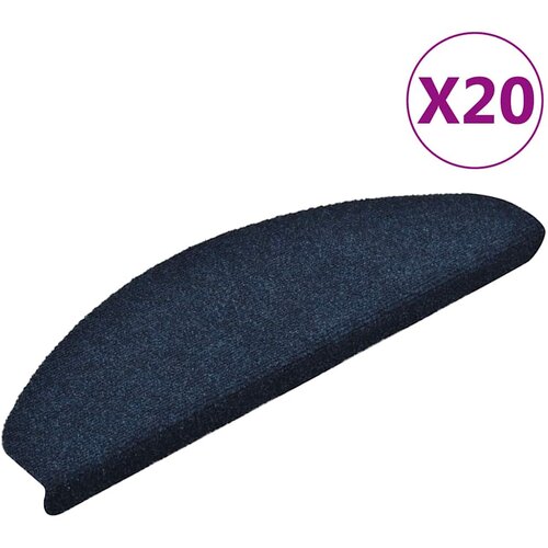  Prostirke za stepenice, samoljepljive, 20 kom. 65x21x4 cm, tamnoplave, poluokrugle, velike Cijene