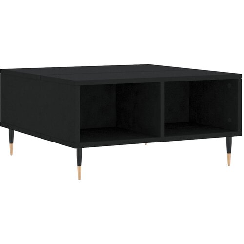 Maison Chic Klubska mizica - kavna mizica - Nizka mizica črna 60x60x30 cm inženirski les, (21754437) Slike