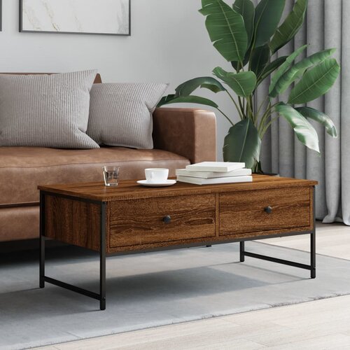  Stolić za kavu boja hrasta 101x49x39,5 cm konstruirano drvo Smeđa Slike