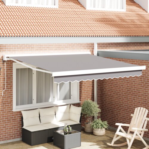vidaXL Avtomatska Retraktabilna Tenda Svetlo Siva 300x250 cm, Tenda Zamenjavna Tkanina za 3x2,5 m Okvir Svetlo Siva Cene