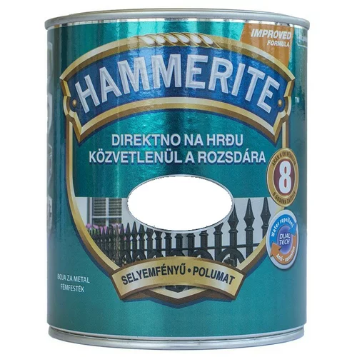 HAMMERITE Lak za kovino Hammerite Polmat (750 ml, bel)