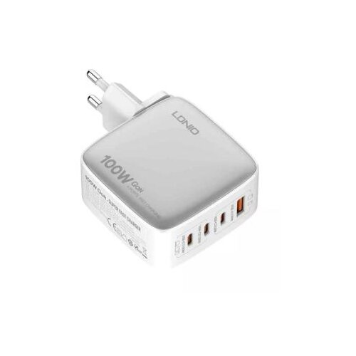 Ldnio Q408 gan 100W 4x usb kućni punjač sa usb c kablom beli Slike