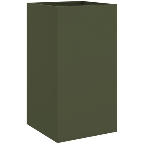 Maison Chic Cvetlično korito - Cvetlični Lonec olivno zeleno 42x38x75 cm jeklo, (21789741) Cene