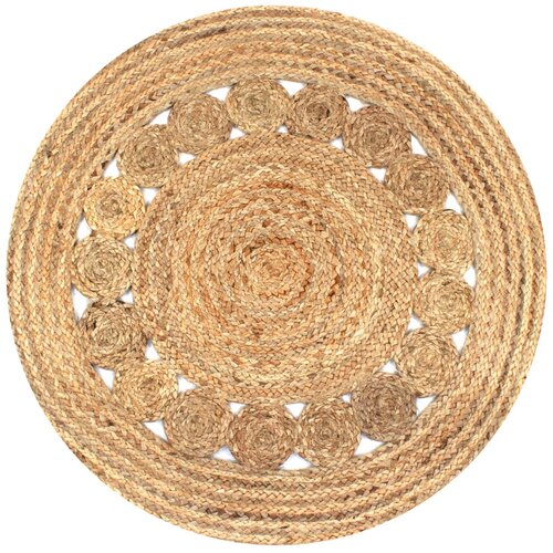 vidaXL Preproga pletena iz jute 90 cm okrogla, (20668462) Cene