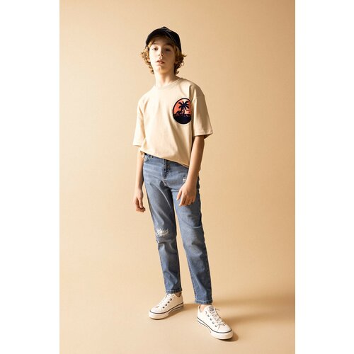 Defacto Boy Carrot Fit Ripped Detailed Straight Leg Jeans Cene