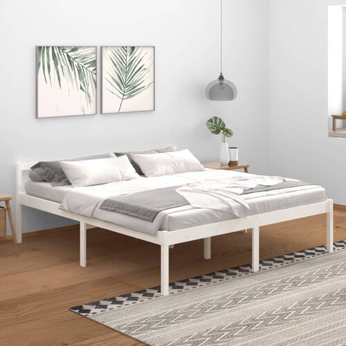 vidaXL okvir za krevet od borovine bijeli 180x200 cm 6FT veliki bračni Cijene