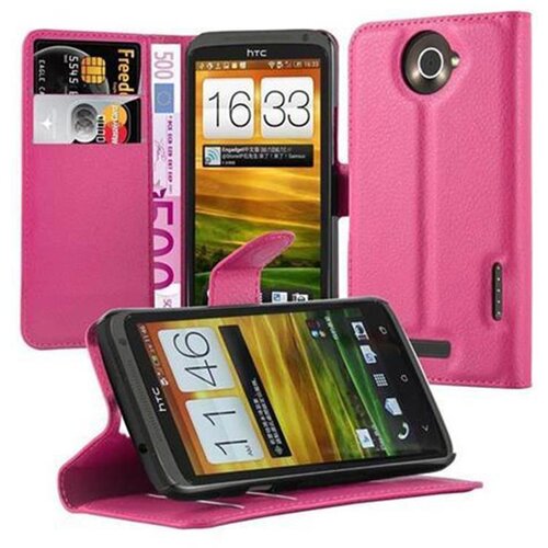 Cadorabo Ohi&scaron;je, združljivo z HTC ONE X / X+ v vroča rožnata - Za&scaron;čitni ovitek z magnetnim zapiranjem, stoječo funkcijo in režo za kartice, (20557809) Cene