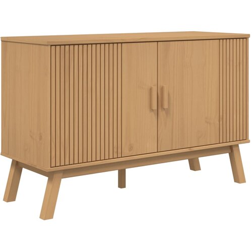  Komoda OLDEN smeđa 114 x 43 x 73,5 cm od masivne borovine Slike