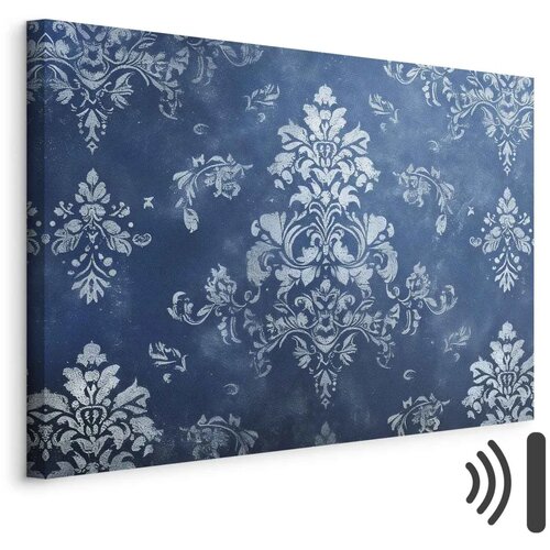  Slika - Retro Ornament Decorative Motif in Worn Blues 60x40 Akustična Cene