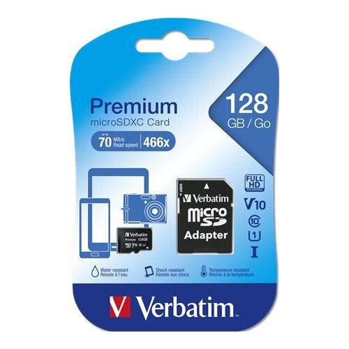 Verbatim Premium 128 GB MicroSDXC UHS-I 10.razred Cijene