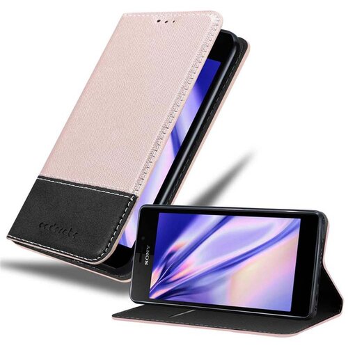Cadorabo Case, združljiv s Sonyjem v rose Gold Black - za&scaron;čitni pokrov z magnetnim zapiranjem, stoječo funkcijo in režo za kartico, (20586751) Cene