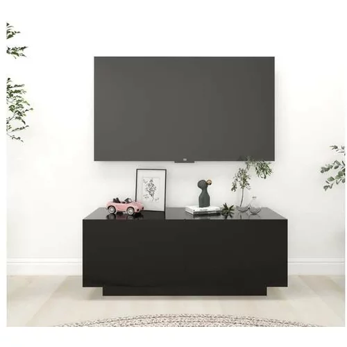  TV omarica črna 100x35x40 cm iverna plošča