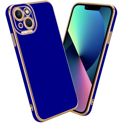 Cadorabo Ohi&amp;scaron;je, združljiv z Apple v sijajnem modrem - Rose Gold - Za&amp;scaron;čitni pokrov iz fleksibilnega silikona TPU in z za&amp;scaron;čito pred kamero, (20603075) Slike