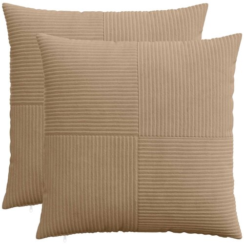  Presvlaka za jastuk 2 pcs ALMELO Smeđa 60 x 60 cm Kord Cene