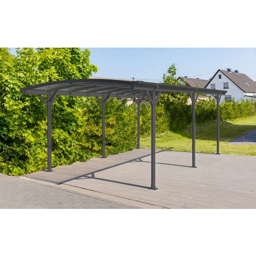 WESTMANN aluminijska nadstre&amp;scaron;nica za automobile s okruglim lukom Stockholm 17 m2 (3x6 m) | BRANDED IN GERMANY Slike