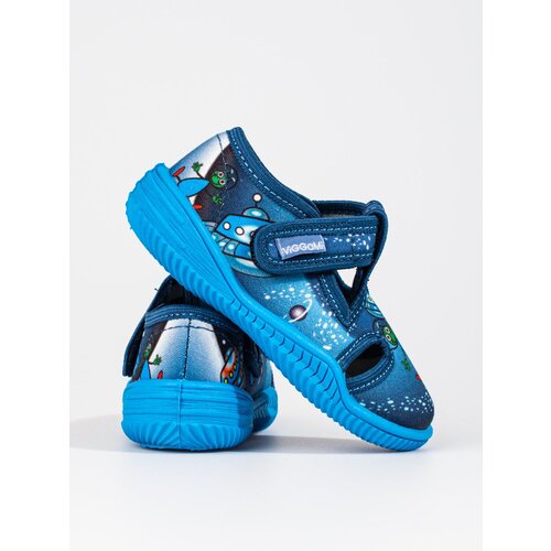 Vi-Gga-Mi Boy&amp;#039;s slippers blue cosmos Jupiter Slike
