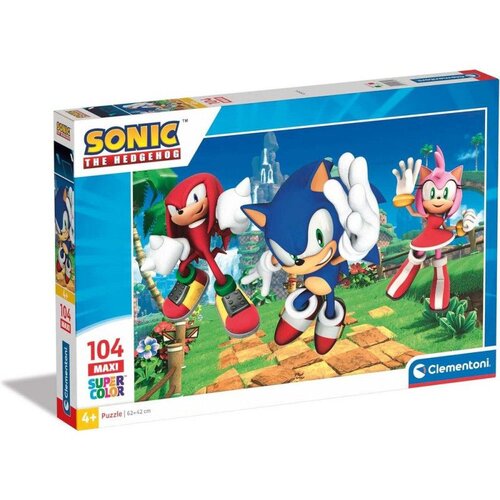 Clementoni Sonic jež i prijatelji 104-dijelna maxi supercolor slagalica - Cene