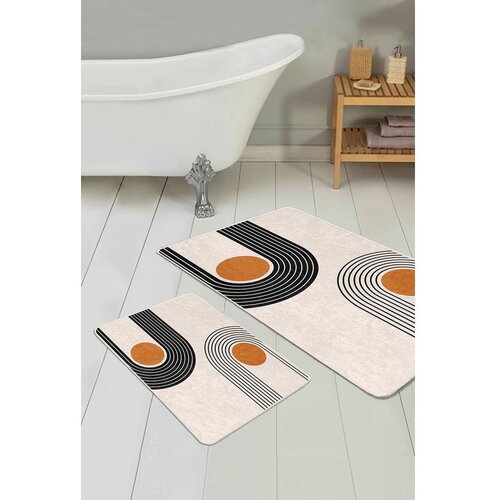 Mila Home Bež žametne kopalni&amp;scaron;ke preproge v kompletu 2 ks 60x100 cm Dot Arch &amp;ndash; Slike