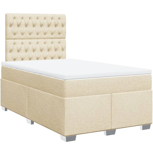 Maison Chic Box spring postelja - Vzmetna postelja z vzmetnico krem 120x200 cm blago SL5185, (21887179) Cene