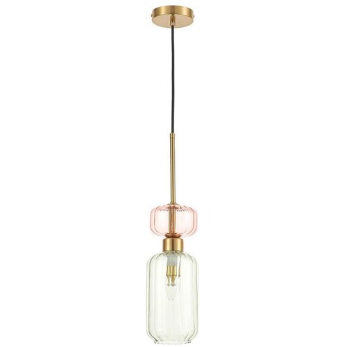  Luster na sajli MOLLY 1xE14/40W/230V, prečnik 12 cm, zlatna/zelena/ružičasta Cene
