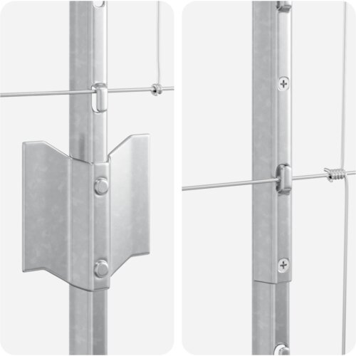 VidaXL Postovi za ograde 22 kom U-Channel 160 cm galvanizirani čelik Slike