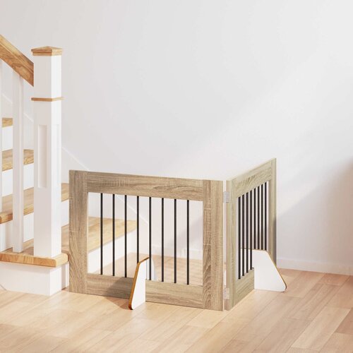  Vrata za pse s postoljem 2 pcs Hrast sonoma 80 x 60 cm Cijene