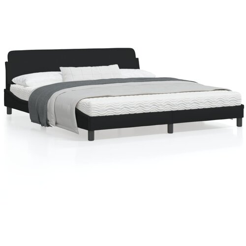 vidaXL Okvir za krevet s uzglavljem crni 180 x 200 cm od tkanine Cene