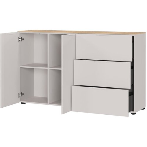 Germania Kremno bela komoda v mat dekorju 151x98x40 cm Savoca &amp;ndash; Slike