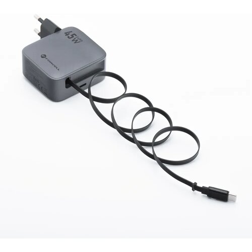 forcell F-ENERGY GaN III VT-R5 travel punjač sa kablom Type C and Type C charging port PD QC4.0 3A 45W gray Cijene