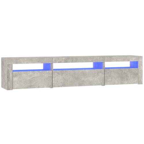 Maison Chic TV omarica - TV stojalo - Televizijska omarica z LED lučkami betonsko siva 195x35x40 cm, (21700425) Slike