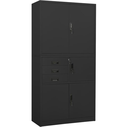 Furnova Pisarni&amp;scaron;ka omara antracitna 90x40x180 cm jeklo, (21919649) Slike