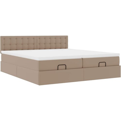 vidaXL okvir kreveta s madracima cappuccina 200x200 cm umjetna koža Cijene
