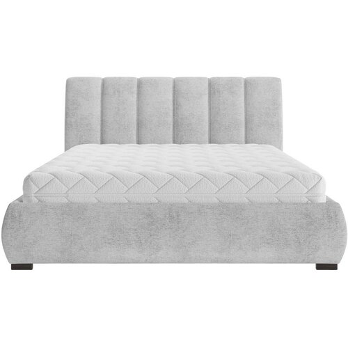 MID.YOU OBLAZINJENA POSTELJA 180 cm x 200 cm , les, tekstil, leseni material svetlo siva Slike