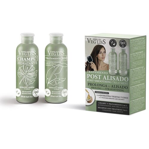  VEG LISS &amp;scaron;ampon i tretman za vegane nakon ispravljanja kose 3 u 1 2 kom Slike
