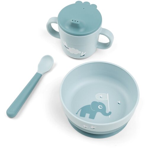 Done By Deer jedilni set foodie first meal elphee blue Cene