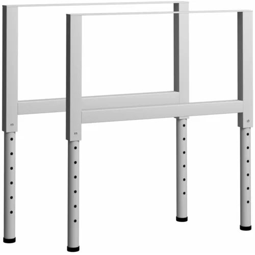  Okviri za radni stol 2 kom metalni 85 x (69 - 95,5) cm sivi