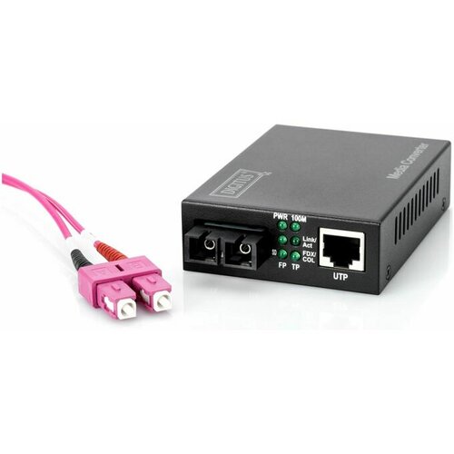 Digitus Fast Ethernet Media Converet SC/RJ45 MM TX/FX SC 2km DN-82020-1 Slike