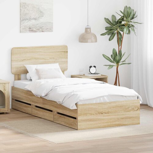  Krevetna konstrukcija s ladicama Sonoma hrast 75 x 190 cm Cene